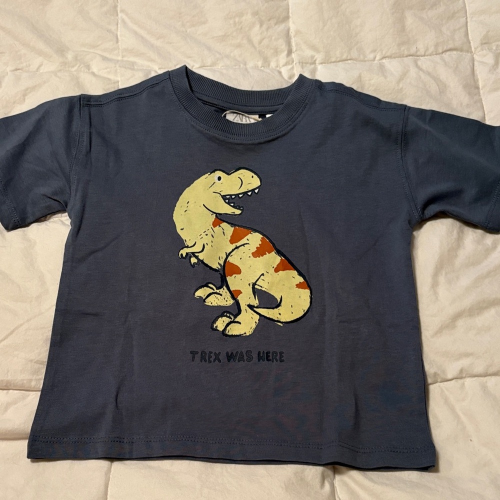 Zara kids Blue Dinosaur Graphic T-Shirt